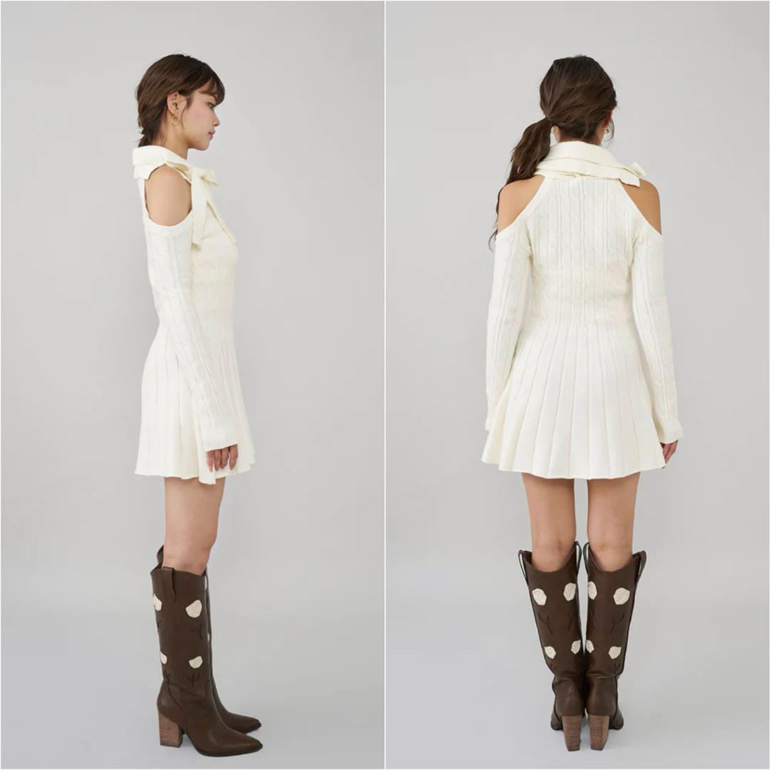 Darich《ダーリッチ》アメスリフレアニットミニワンピース IVO Ｓ