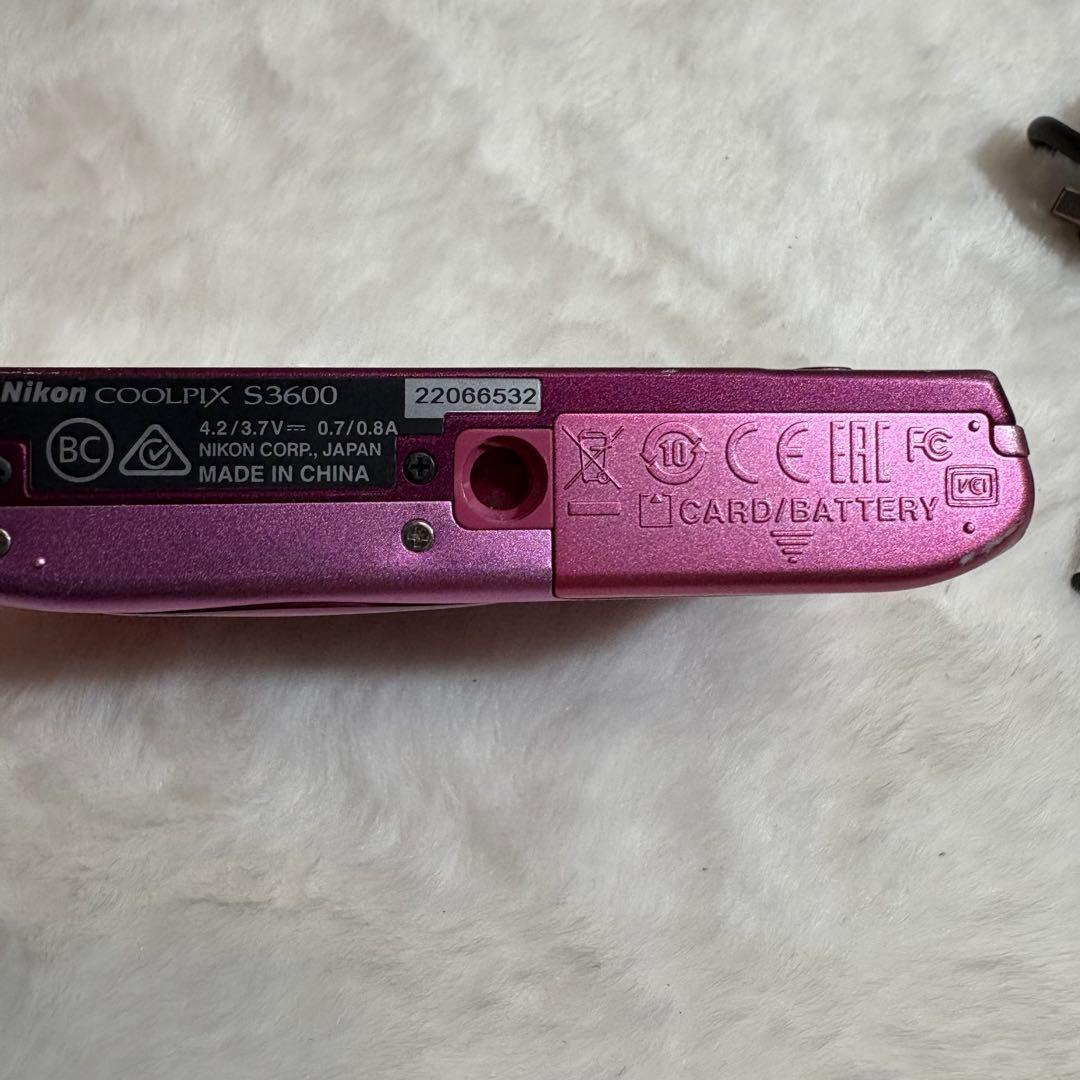 Nikon Coolpix S3600 pink デジタルカメラ　動作確認済み