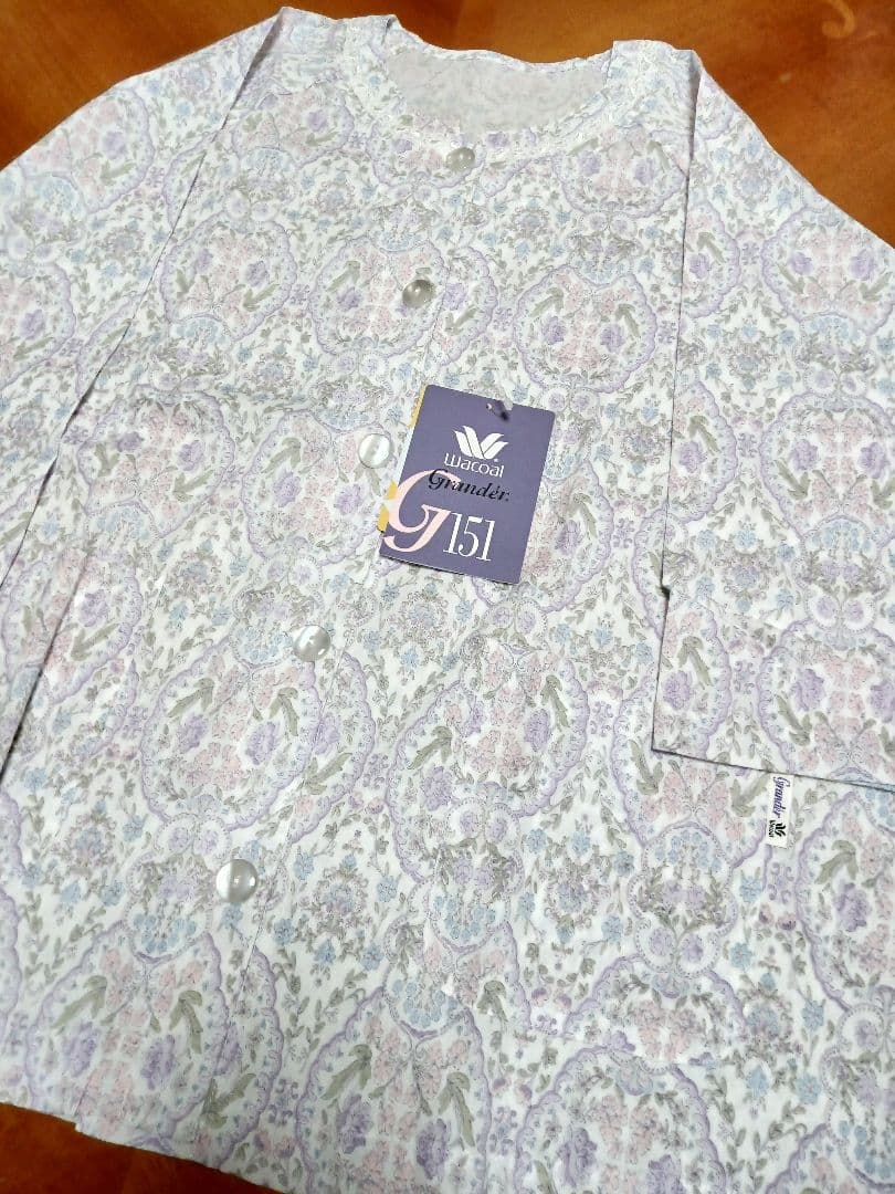 ◎新品　ワコール　グランダー　パジャマ　MP　伸縮性　パープル系✨日本製✨G⑭