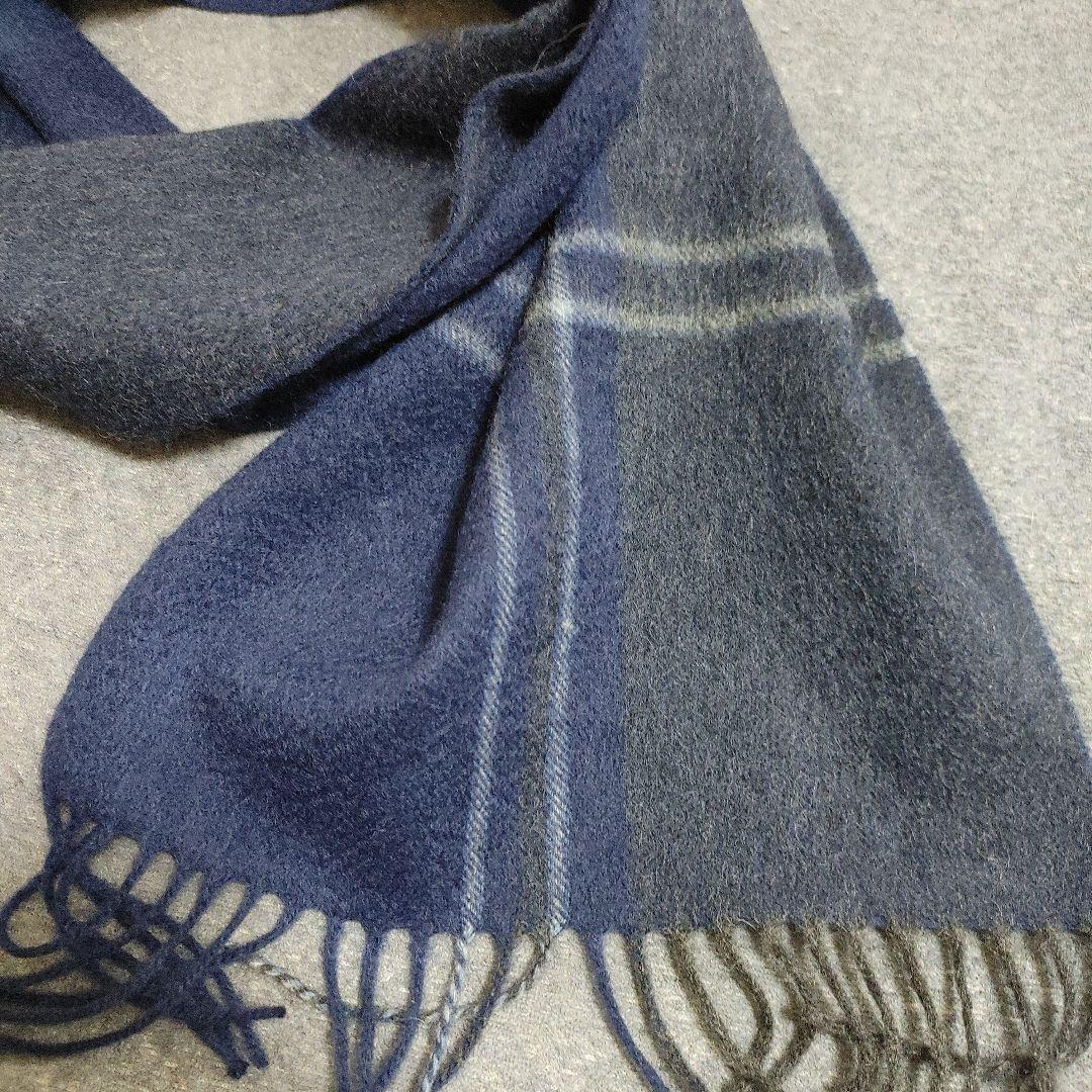 新品同様　百貨店老舗メーカー・エッセルヴェント高級カシミア100％マフラー