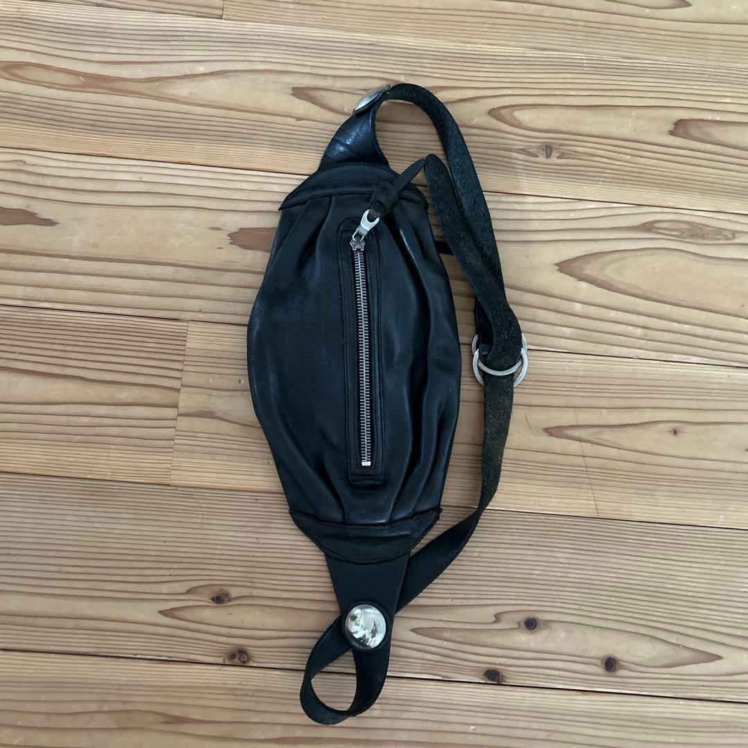 BRICKLASH ボディバッグ ブラック BACKLASH 黒 レザー ボディバッグ