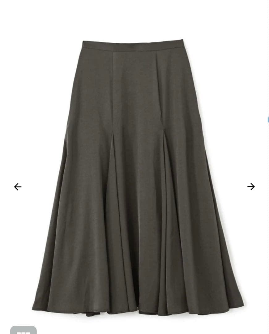 【美品】STRATA グロッシーボリュームフレアスカート　チャコール　S