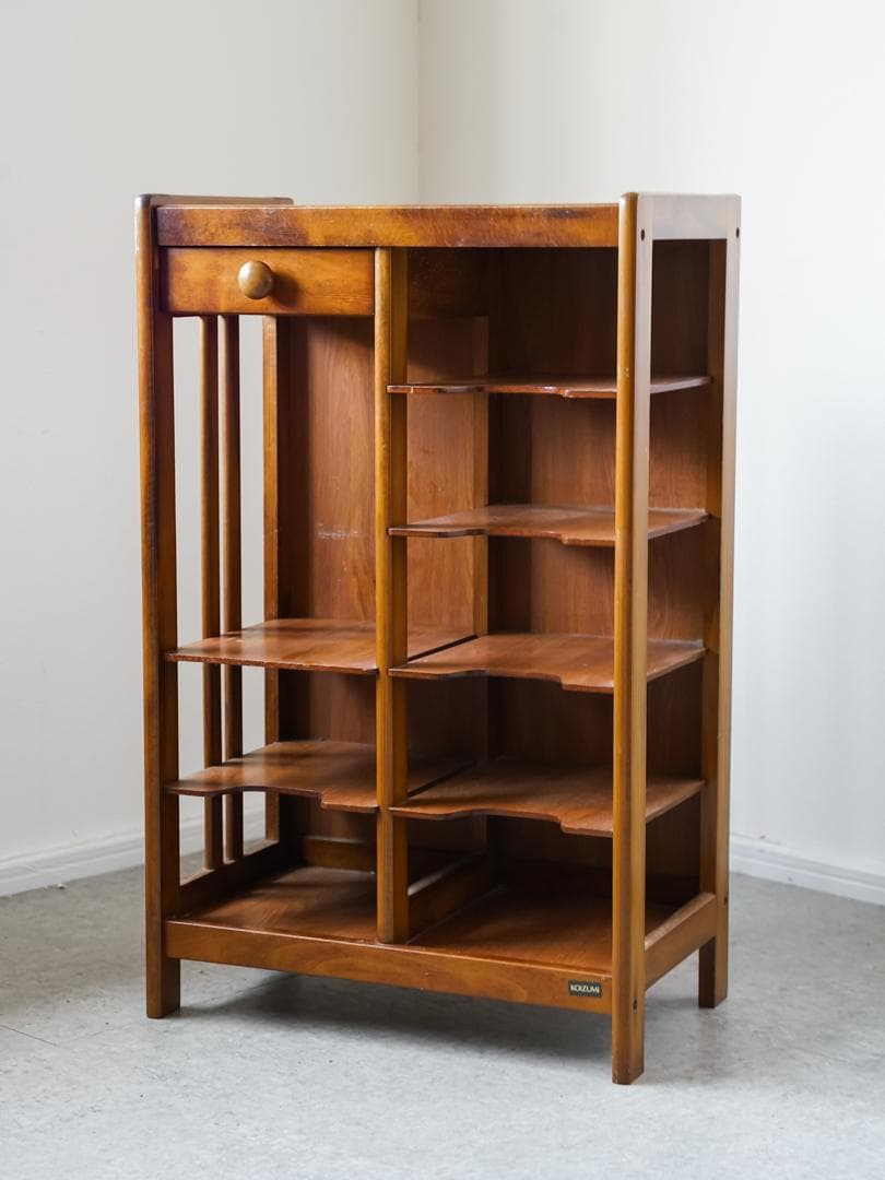 80's \"KOIZUMI\" ヴィンテージ 木製棚/ラック 収納 古道具 モダン