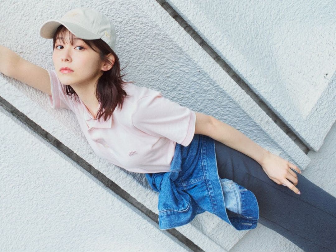 【新品未使用】SNIDEL×LACOSTE ポロシャツ（ピンク）