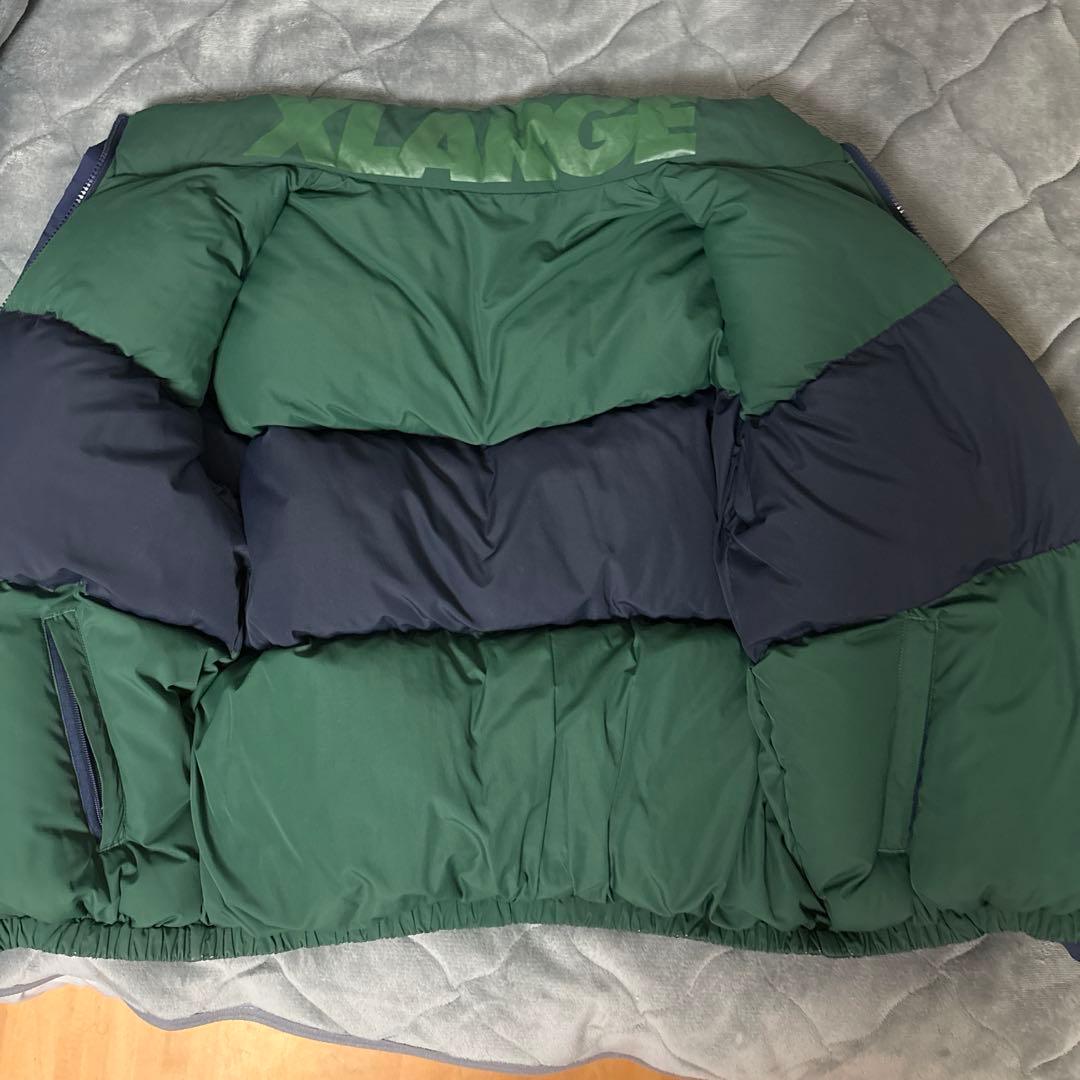XLARGE リバーシブルダウンジャケット ネイビー/グリーン