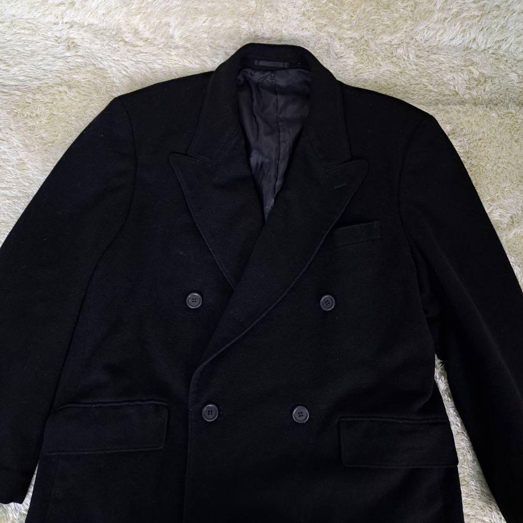 FOSH UOMO マキシ丈 チェスターコート ダブル ブラック