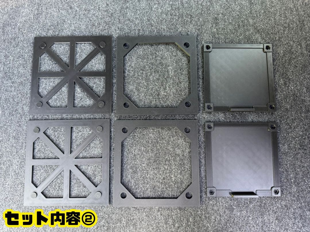 HONDA NVAN専用　換気口キットフルセット　ブラック　助手席側