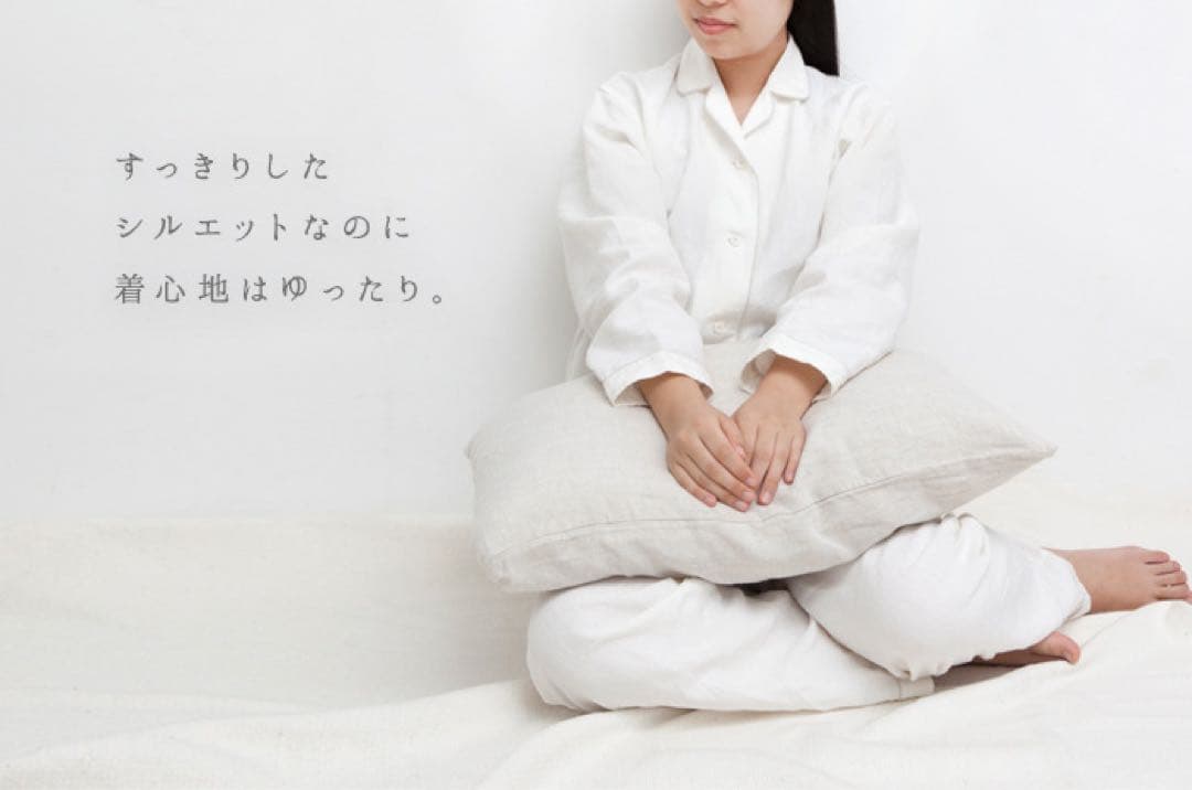 Kotori works コトリワークス リネン パジャマ 麻 ホワイト L