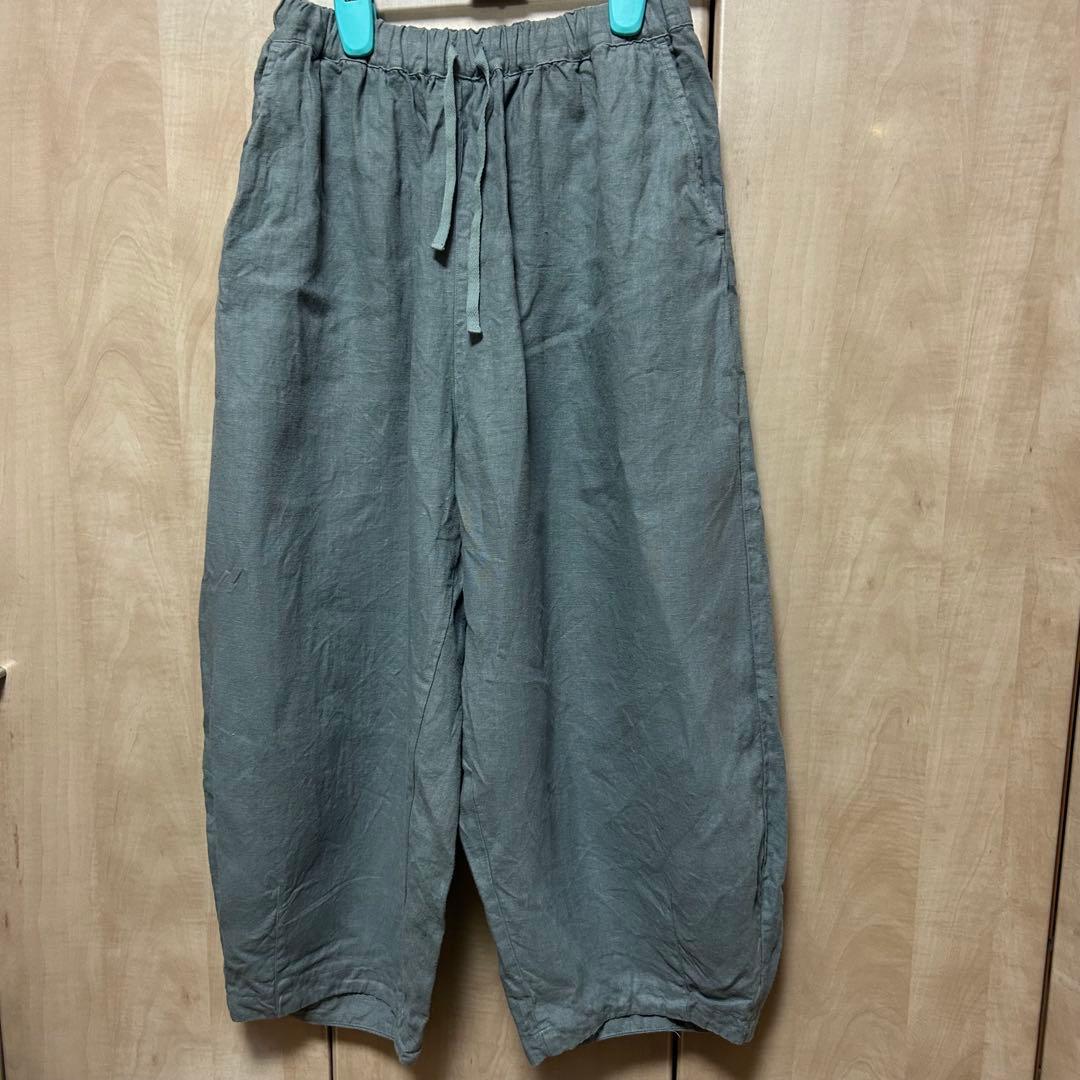 2023AW nest Robe 起毛リネンコクーンパンツ ネストローブ ブルー