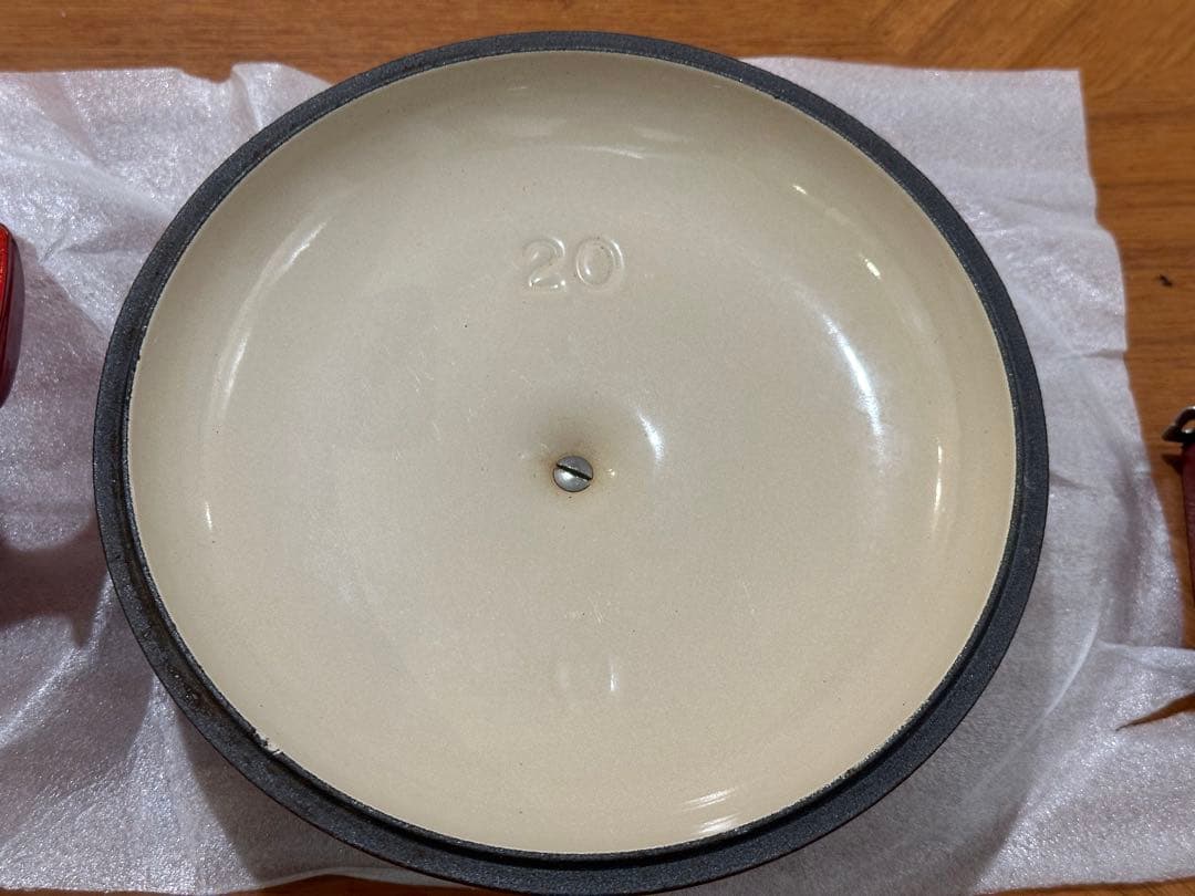 廃番 ル・クルーゼ ヴィンテージ ママココットロンド 20cm赤 - メルカリ