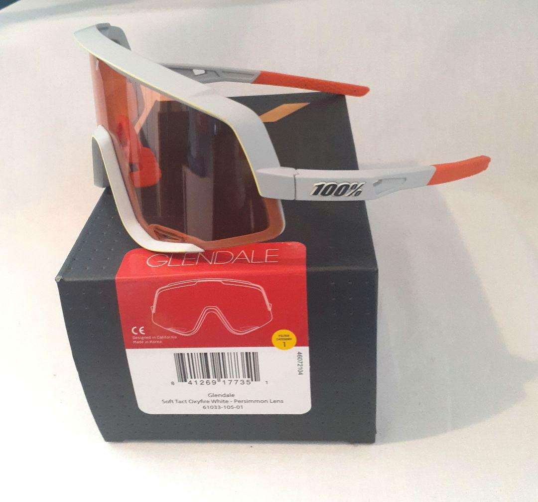 100% Glendale Oxfire ホワイト ワンハンドレッド サングラス