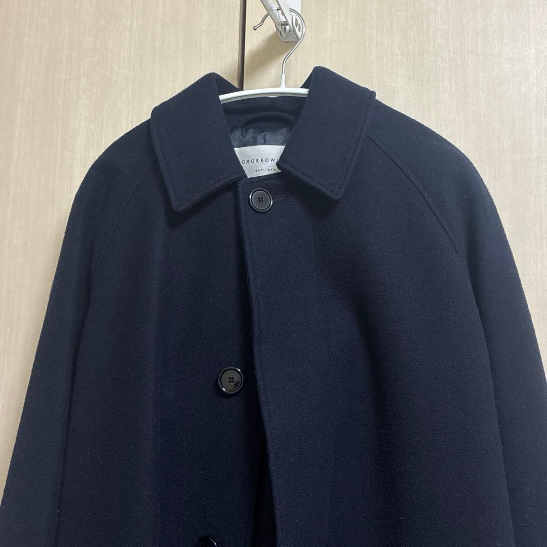 トゥモローランド ステンカラーコート　ネイビー　紺　Sサイズ　メンズ　コート