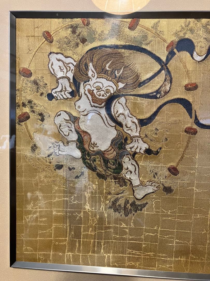 風神雷神⭐︎佐藤重教　西陣織　額装
