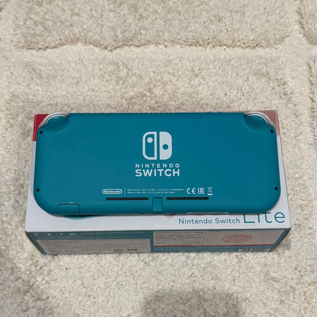 Nintendo Switch Lite ターコイズ 本体 クリアカバー付