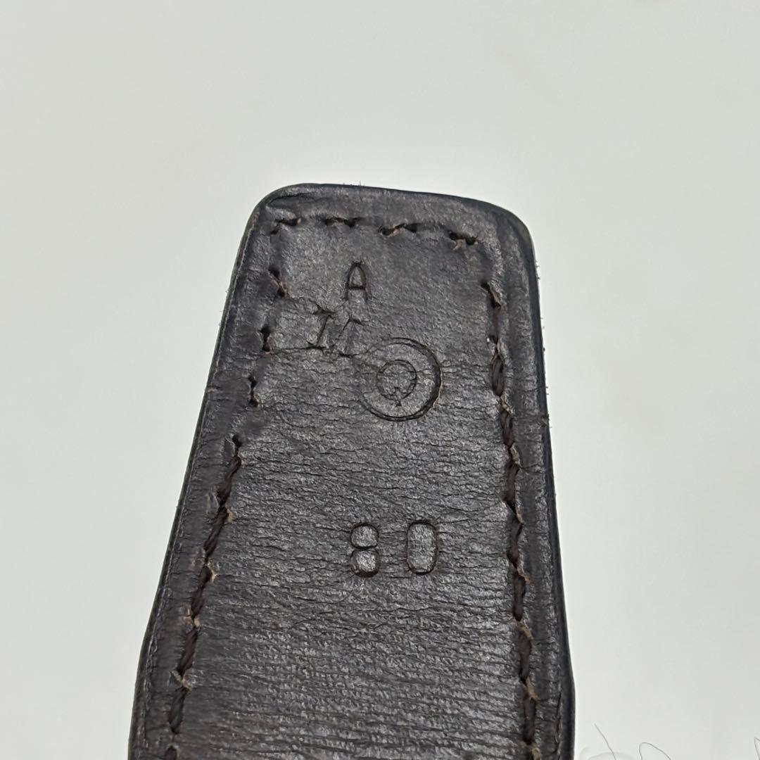 HERMES エルメス リバーシブル レザー ベルト Hバックル 黒　茶