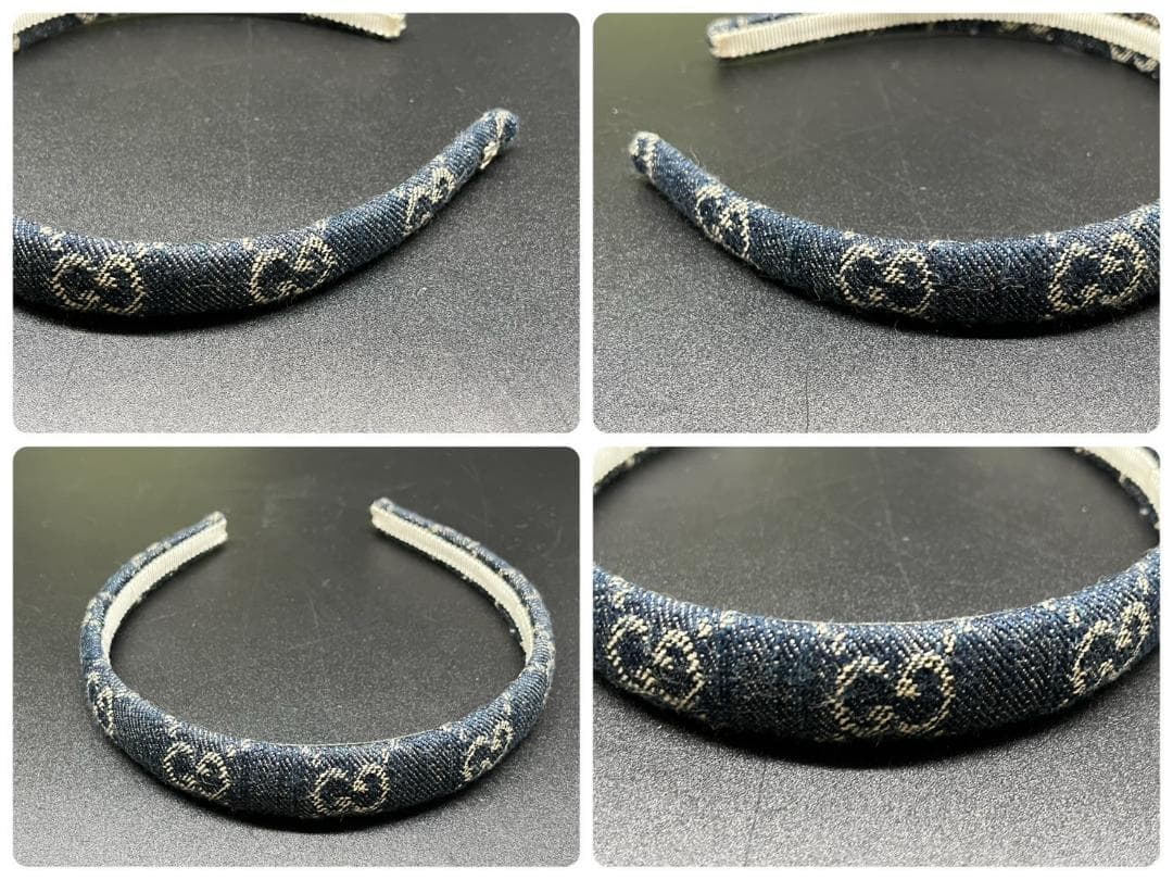 ★GUCCI グッチ カチューシャ エコウォッシュドデニムヘアバンド