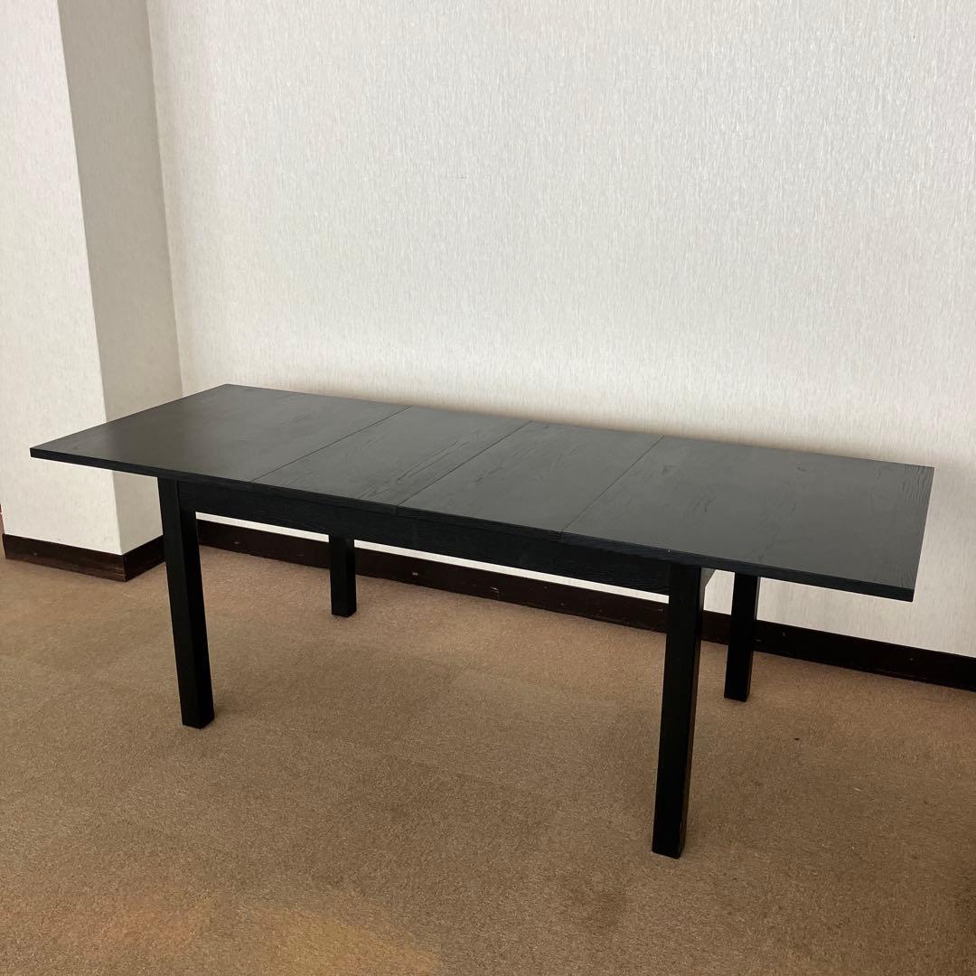 IKEA ビュースタ BJURSTA 伸長式テーブル ダイニングテーブル 木製