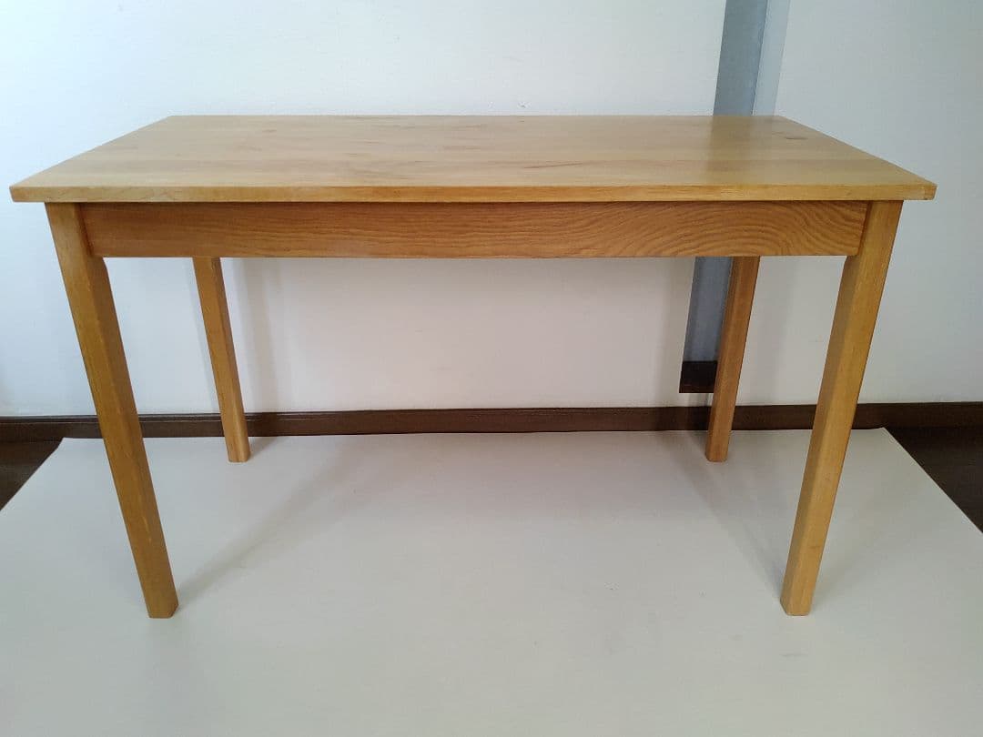 無印良品 良品計画 天然木 デスク 机 フック 引出し付 匿名配送 送料無料