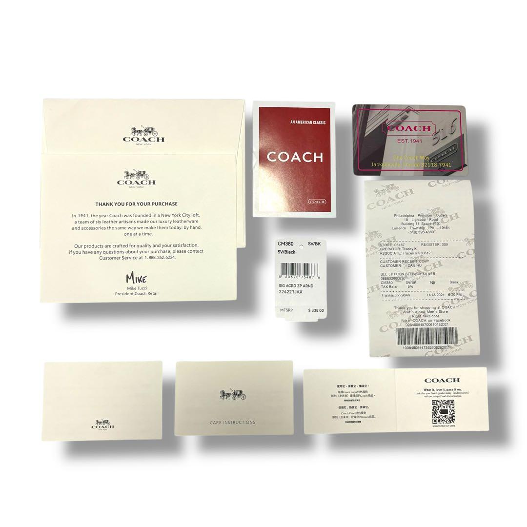 【新品タグ有】COACHコーチ メンズバッグ CM380 ボディーバッグ