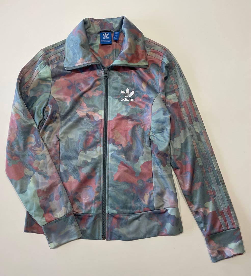 adidas トラックジャケット 総柄 トレフォイル - メルカリ