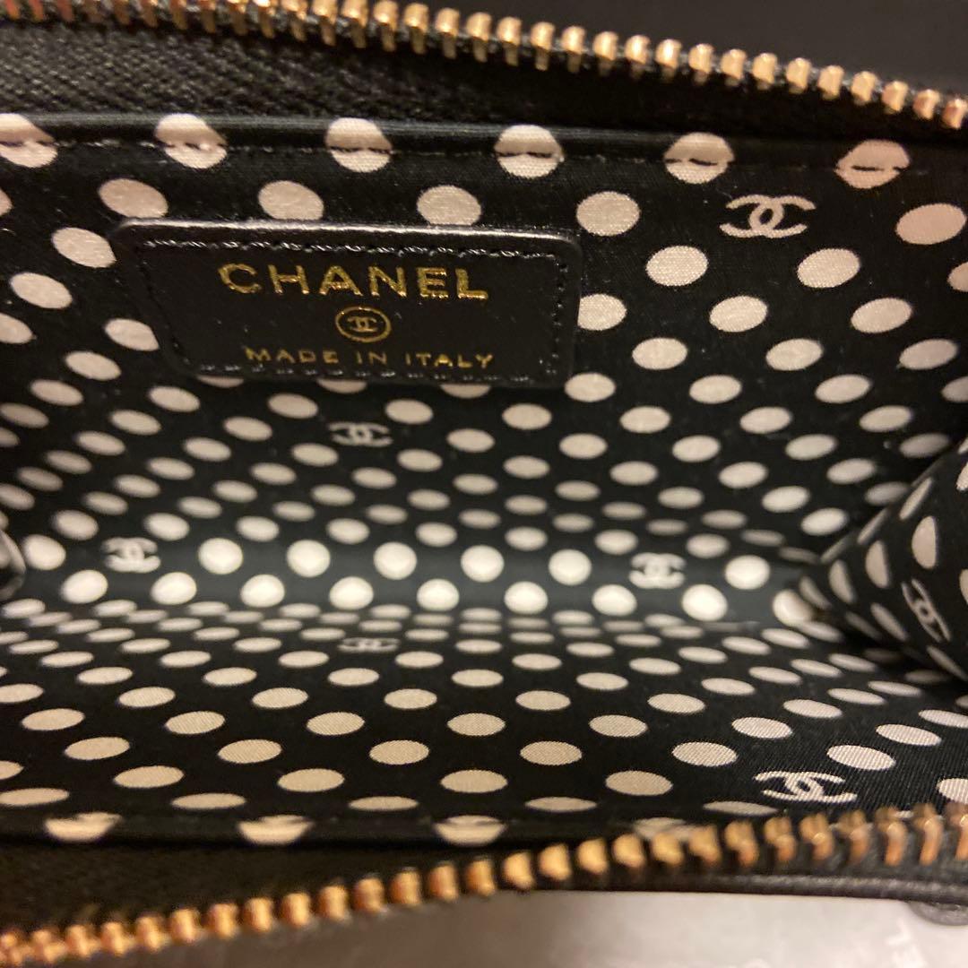 シャネルフラグメントケース♡人気黒♡限定ロゴ♡レアパール♡未使用