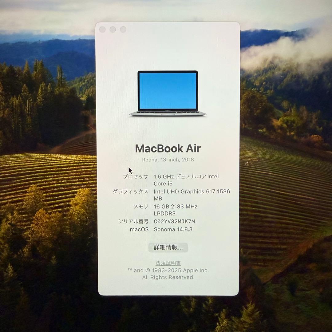 【超美品】MacBook Air 2018 13インチ