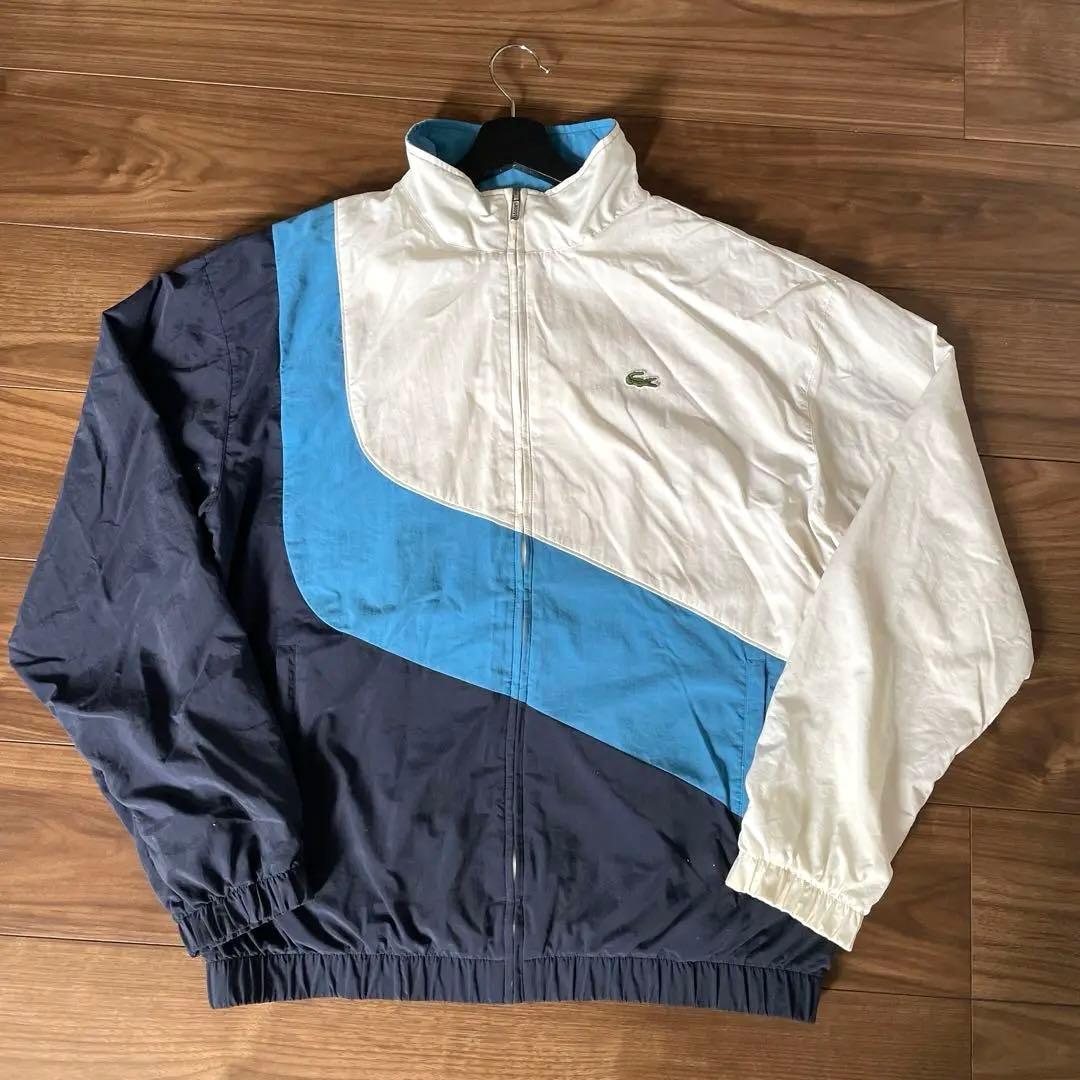 ラコステ スポーツ/ウィンドブレーカー/ブルー×ホワイト/ワンポイント