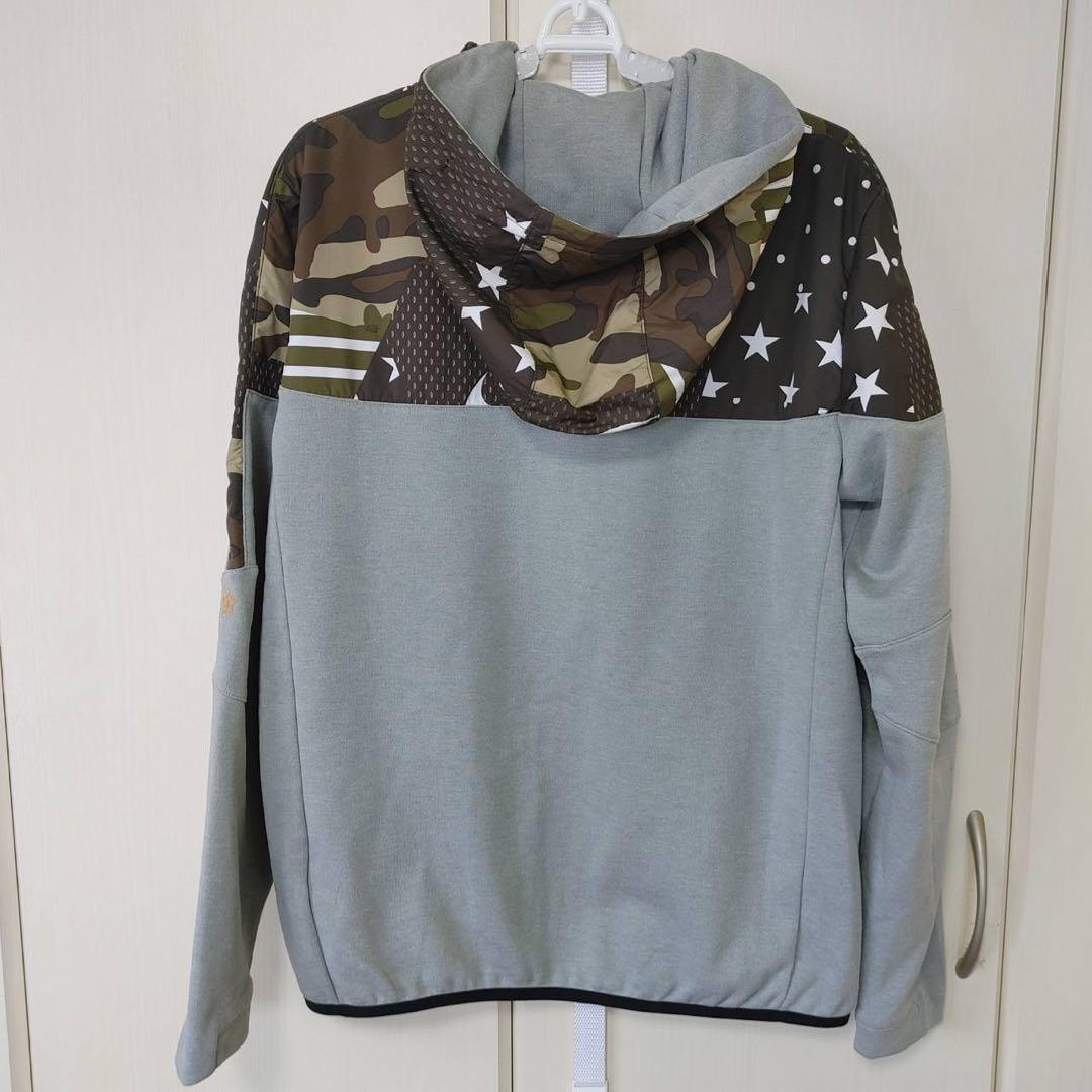 ブリストル　Nike ジップアップ　フーディー M グレー/カモフラージュ