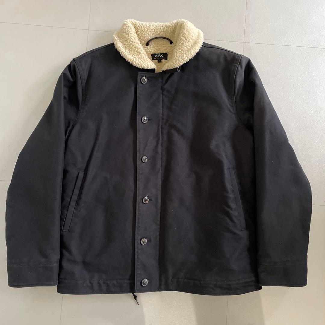 A.P.C./アーペーセー 襟ボア メルトンデッキジャケット - メルカリ