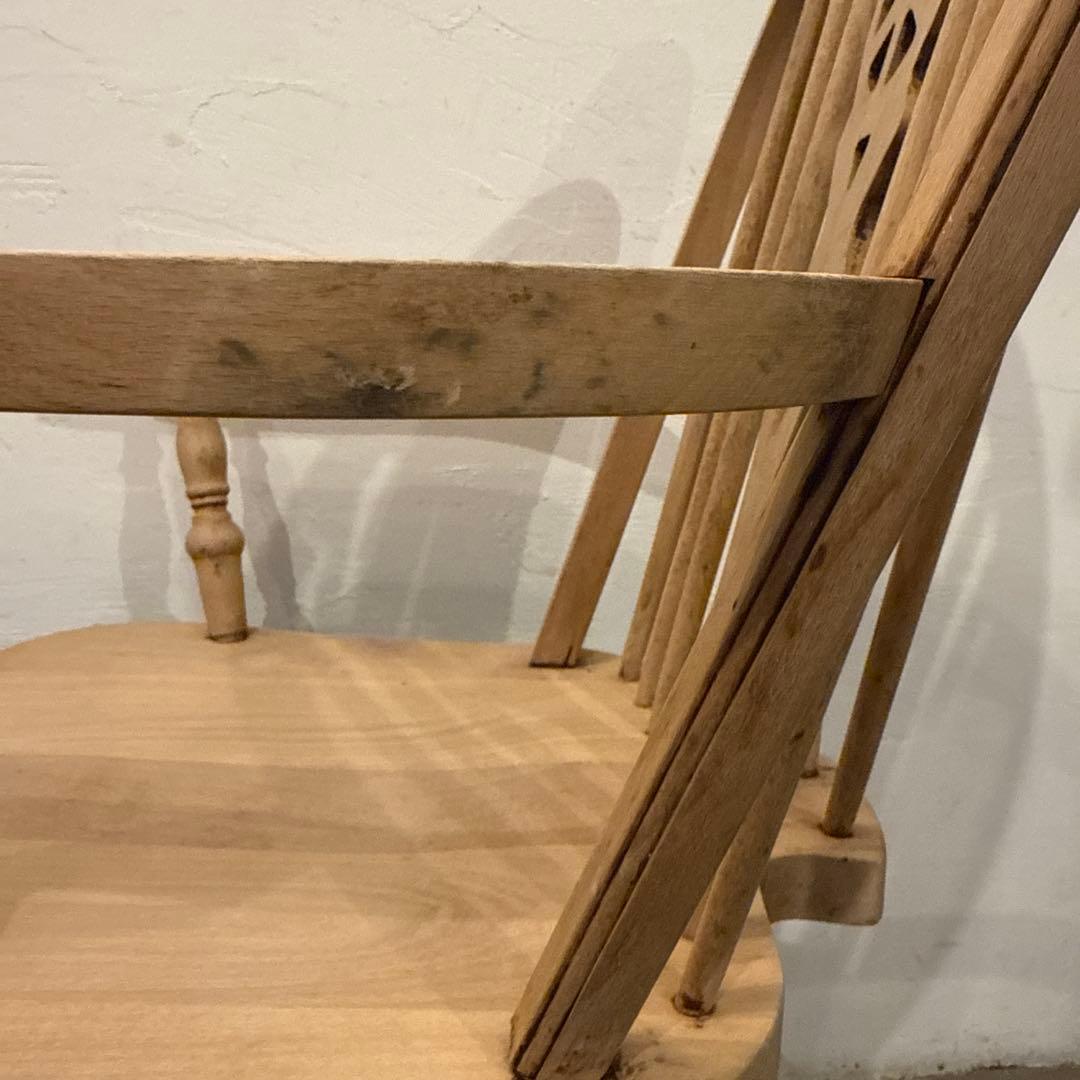 ヴィンテージ　ダイニングチェア　カフェチェア　アームチェア　剥離