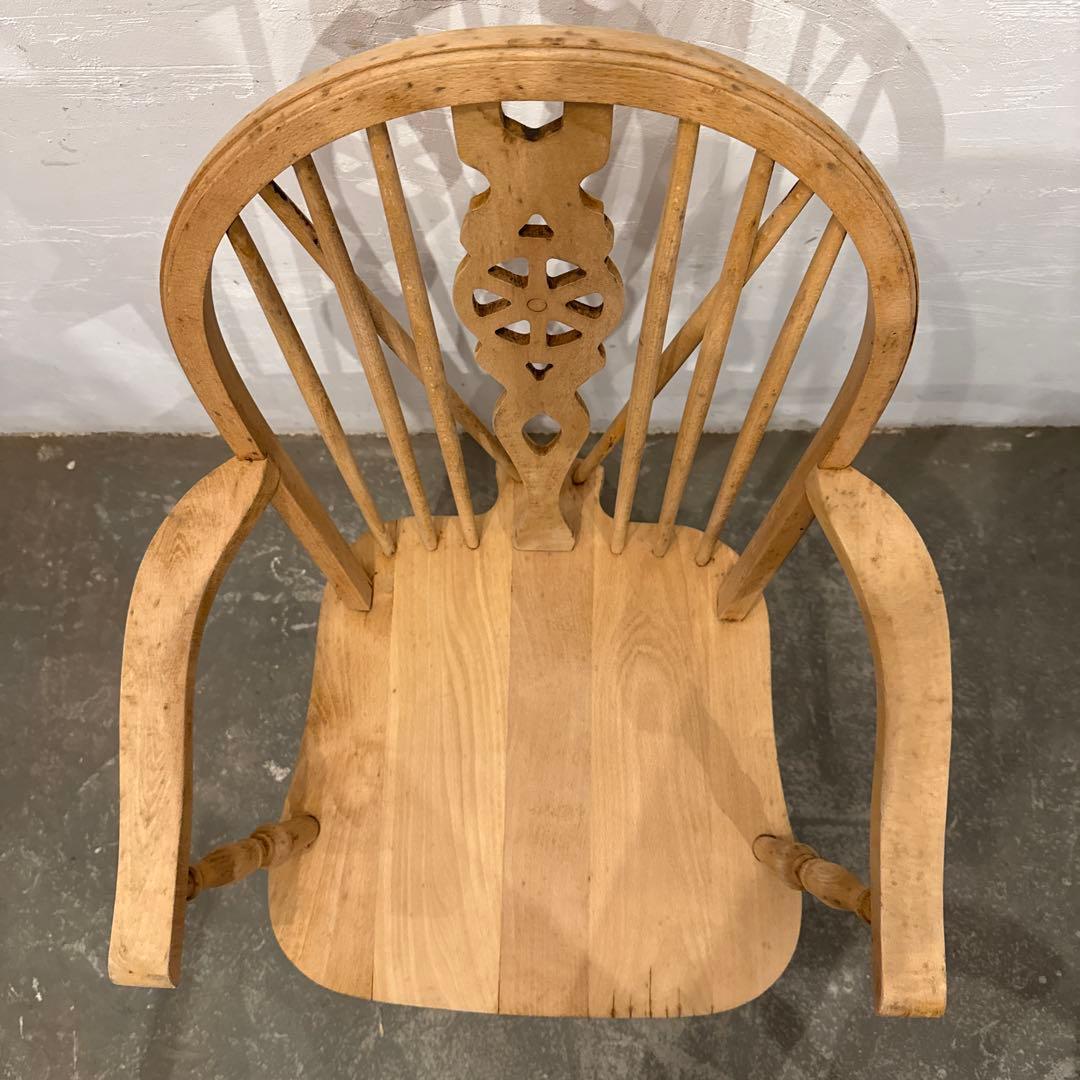 ヴィンテージ　ダイニングチェア　カフェチェア　アームチェア　剥離