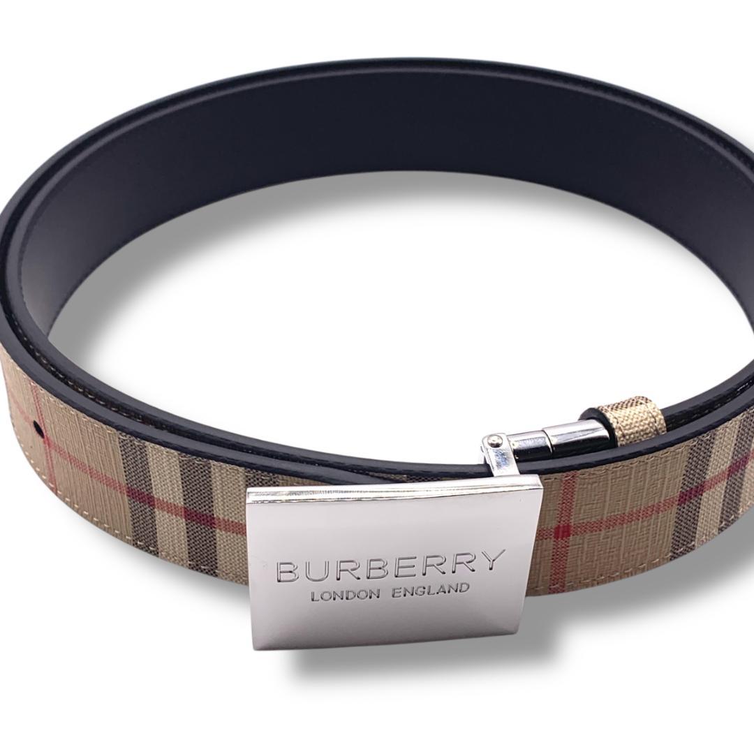 美品★Burberry　バーバリー　ベルト　リバーシブル100-110cm