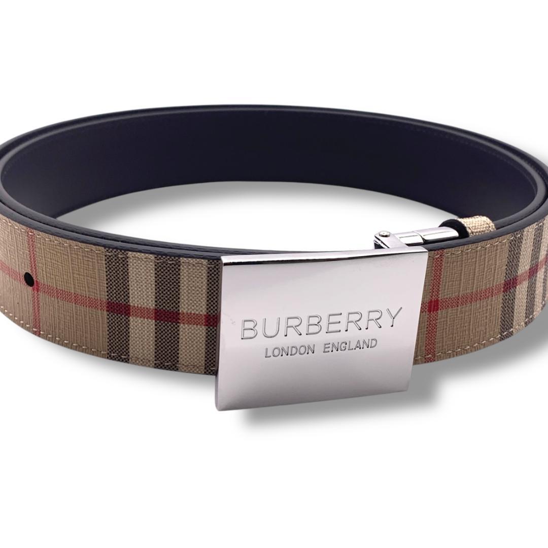 美品★Burberry　バーバリー　ベルト　リバーシブル100-110cm