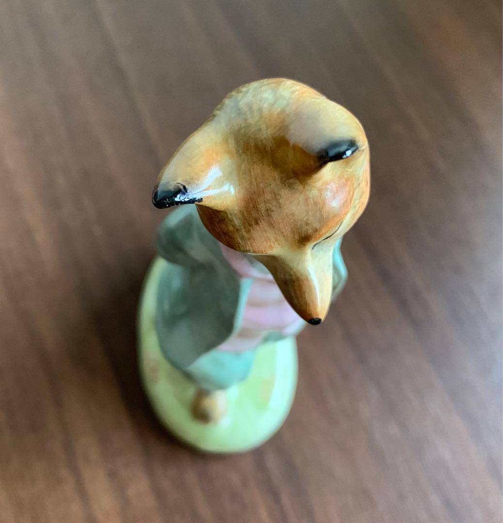 ピーターラビット ジマイマときつねの紳士 フィギュリン BP-2ゴールド