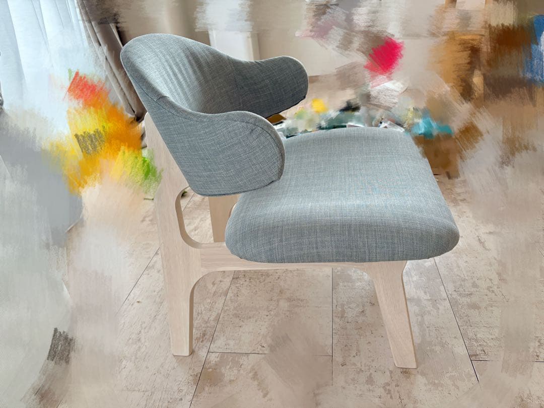 【値下げた送料込】ニトリ　リビングダイニングチェア　ローチェア　リラックスワイド