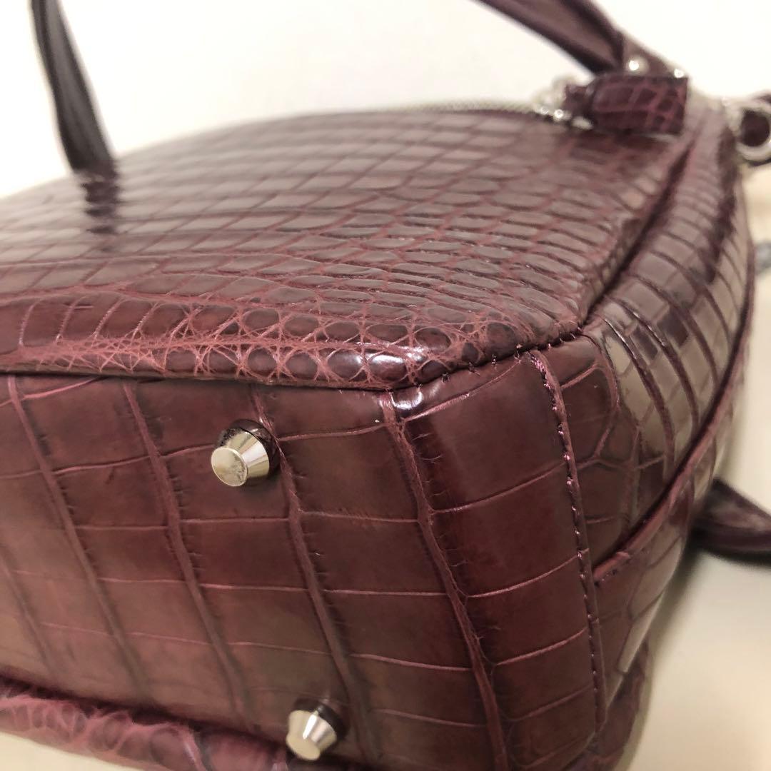 極美品 JRA クロコダイル ワンショルダーバッグ　2way クロコ本革