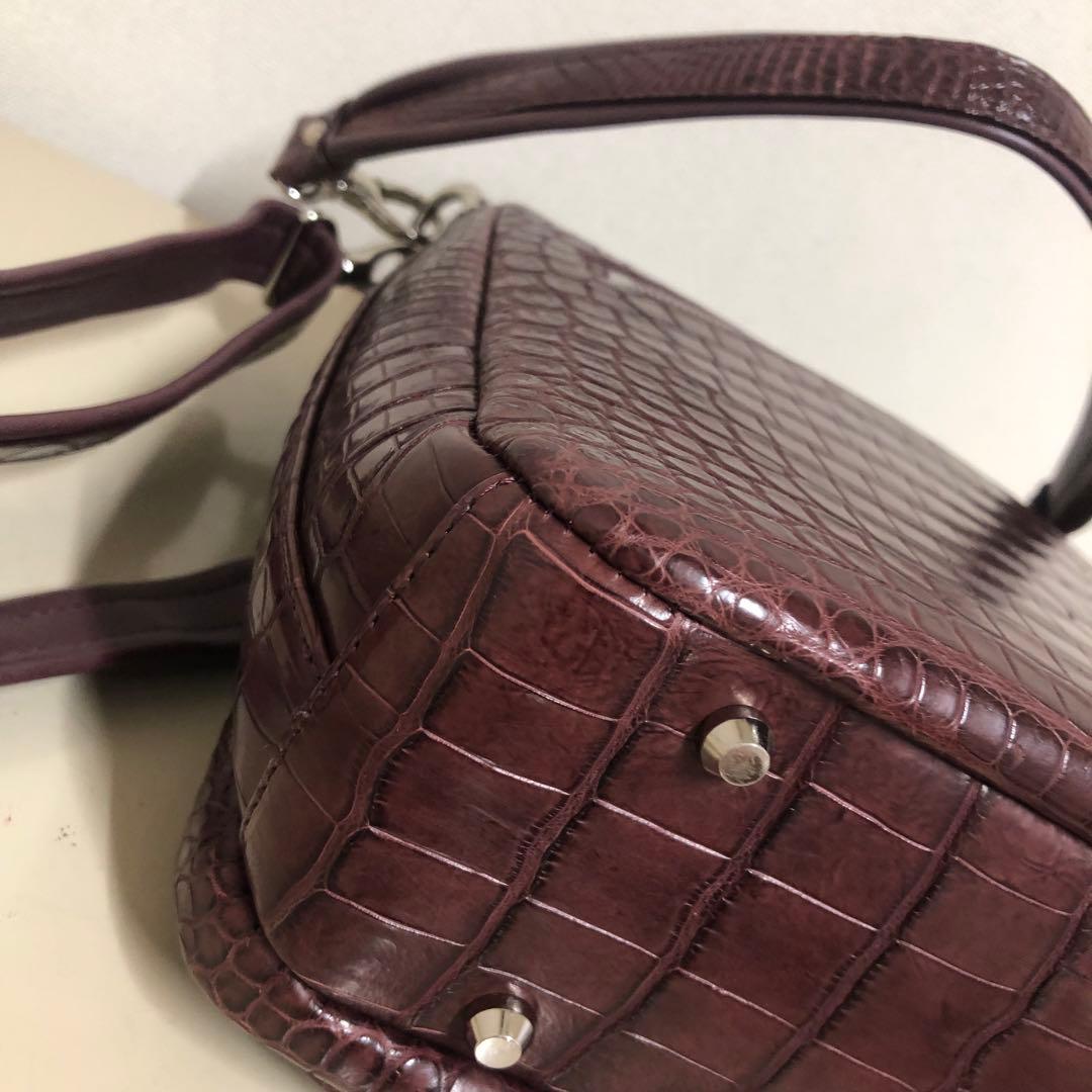 極美品 JRA クロコダイル ワンショルダーバッグ　2way クロコ本革