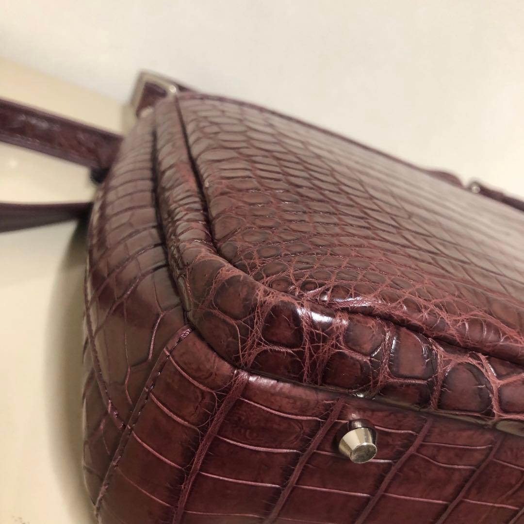 極美品 JRA クロコダイル ワンショルダーバッグ　2way クロコ本革