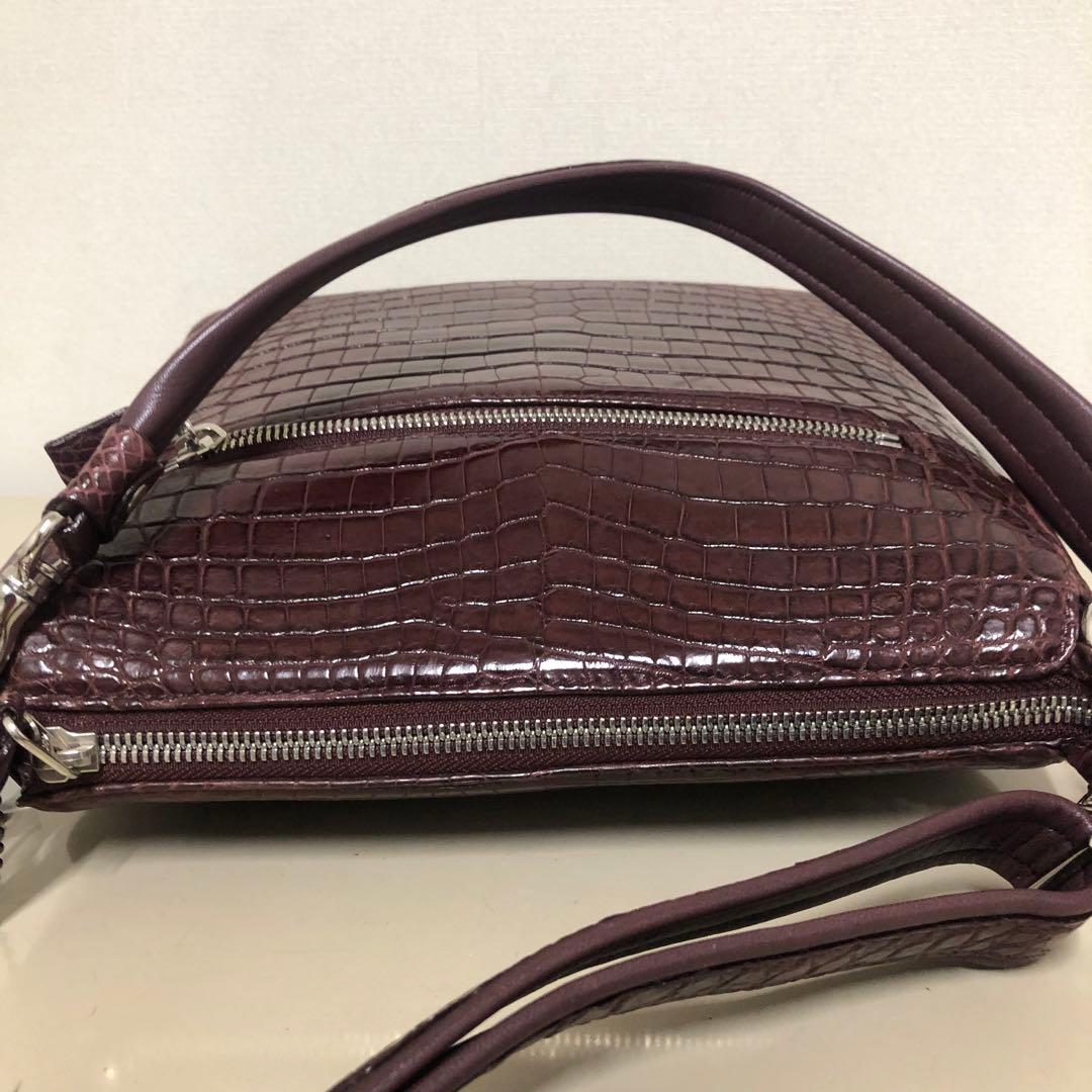 極美品 JRA クロコダイル ワンショルダーバッグ　2way クロコ本革