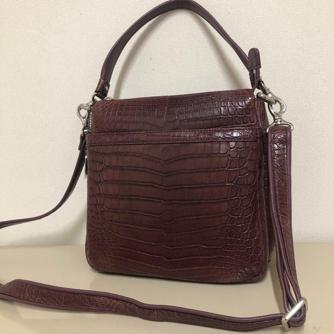 極美品 JRA クロコダイル ワンショルダーバッグ　2way クロコ本革