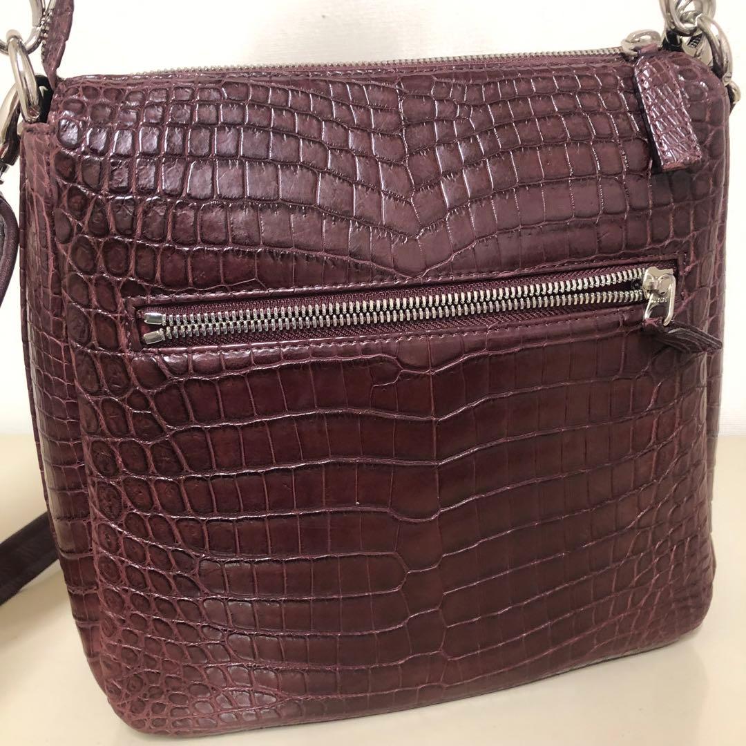 極美品 JRA クロコダイル ワンショルダーバッグ　2way クロコ本革