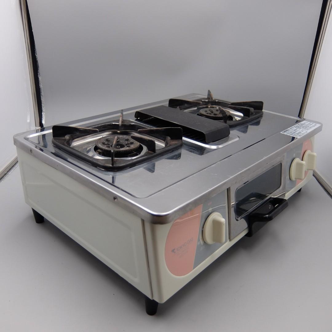 昭和レトロ ガスコンロ パロマ PA-30S-9 ホワイト/ピンク - メルカリ