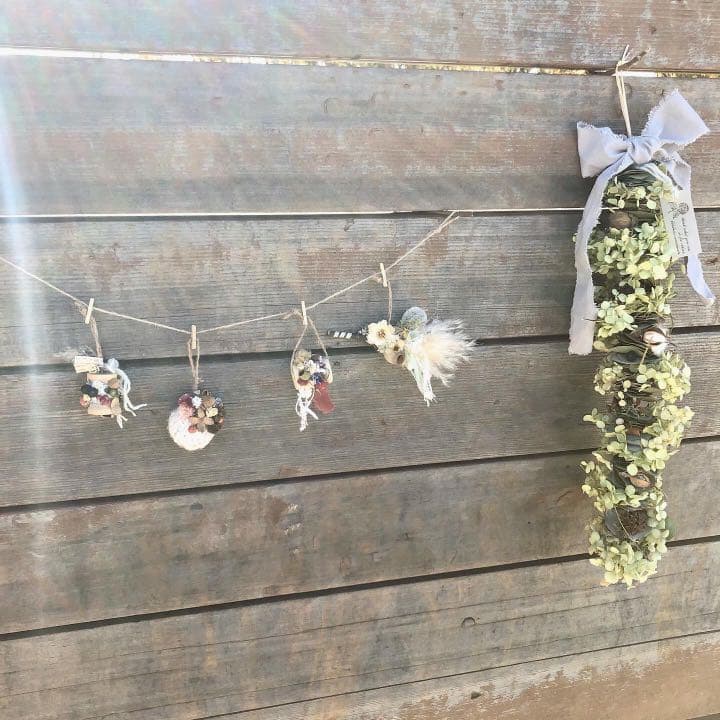 ユーカリ紫陽花ガーランド