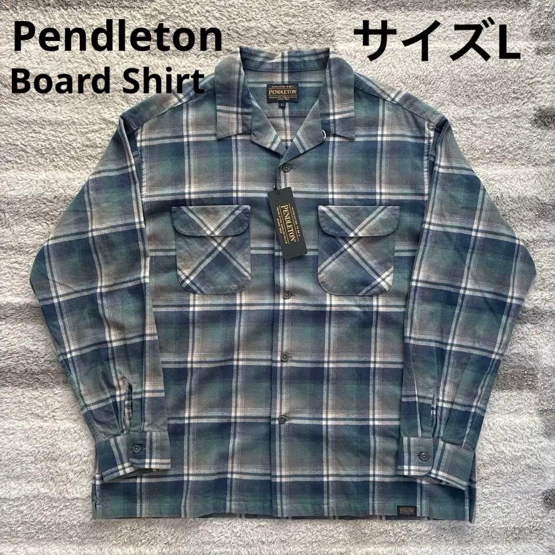 新品】Pendleton ボードシャツ ブルー系オンブレ Lサイズ - メルカリ