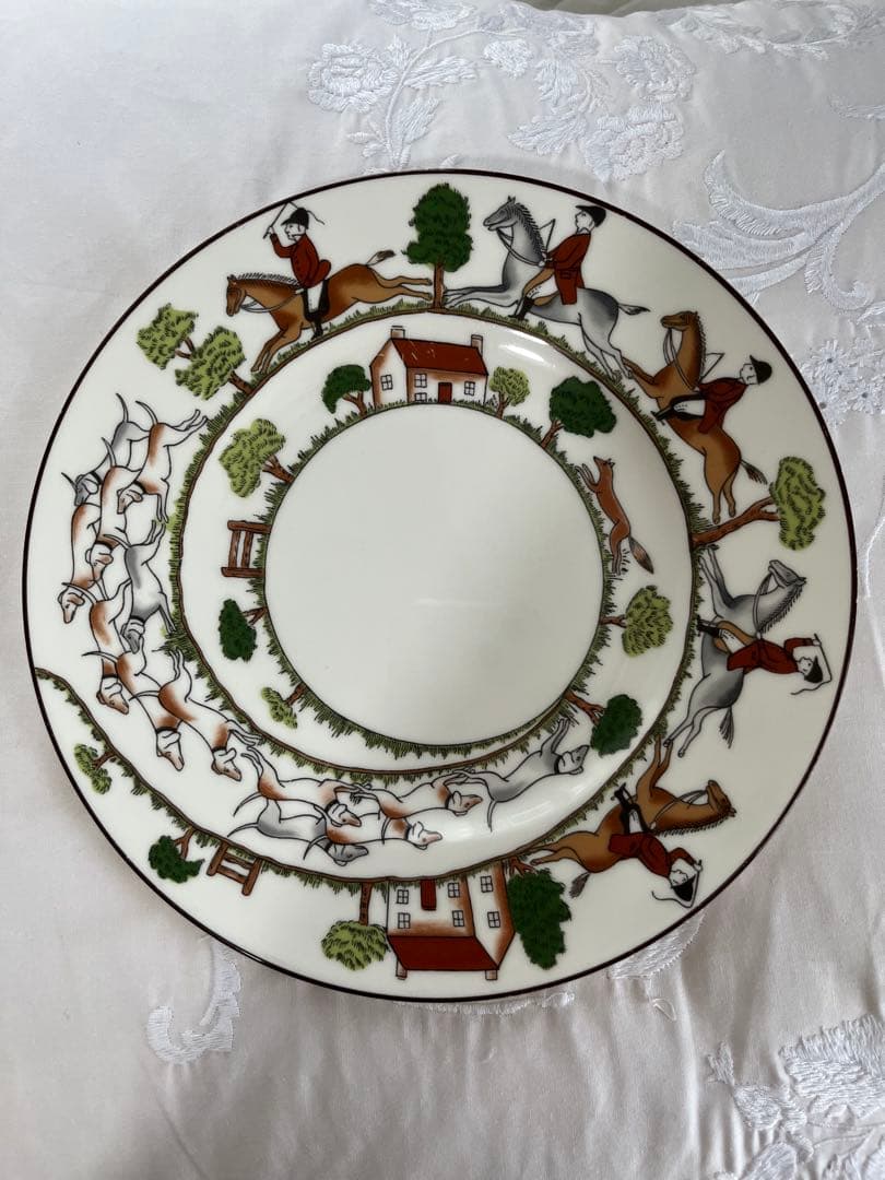 ウェッジウッド Wedgwoodハンティングシーン デザートプレート2枚20.5
