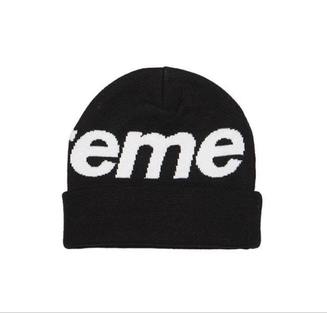 帽子 Supreme Big Logo Beanie \"Black\" (24FW)