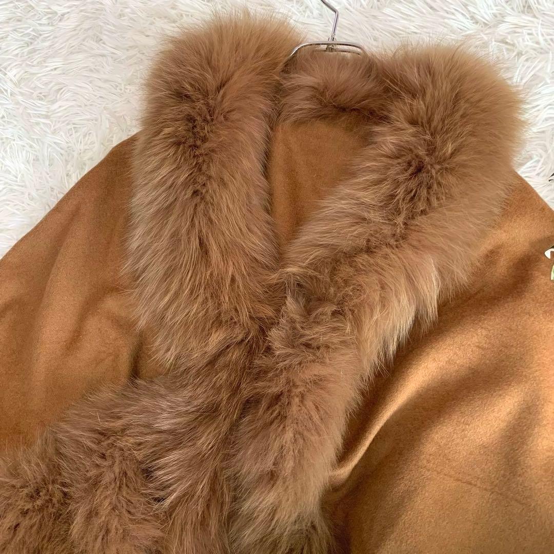 専用♡D91.【カシミヤ100%/リアル：フォックスファー◆ポンチョ/ケープ】