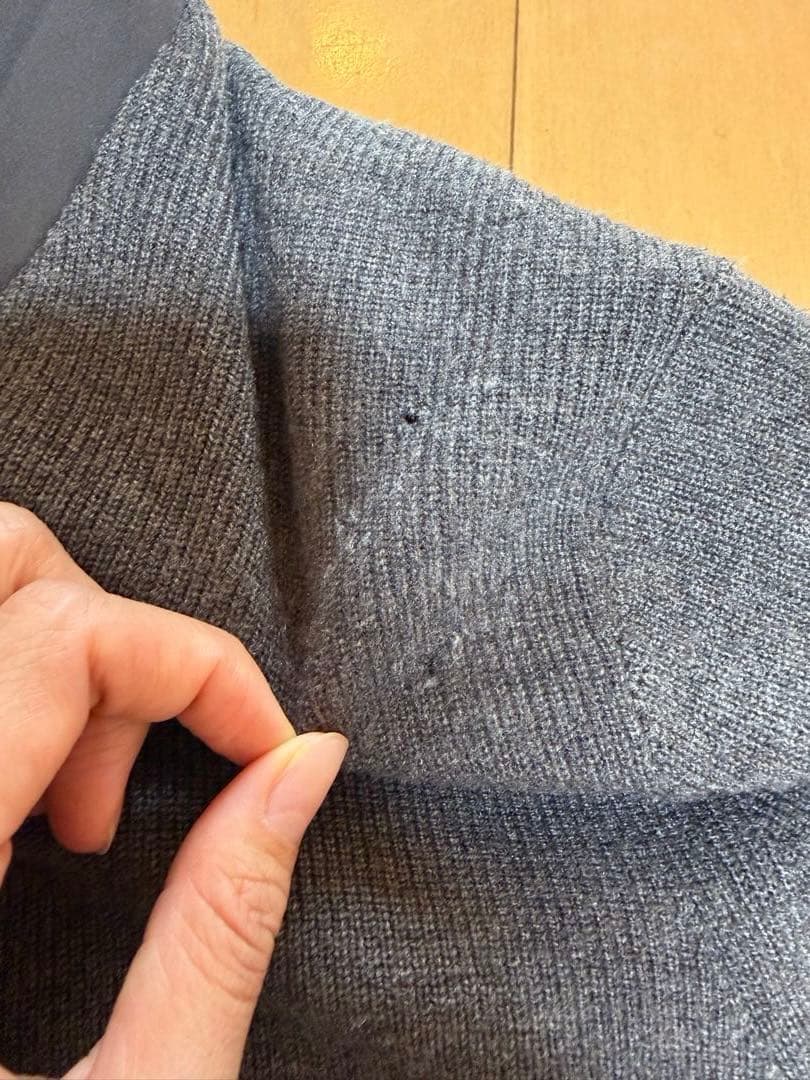 ブリーフィング　ブルゾンニットパーカー　グレー