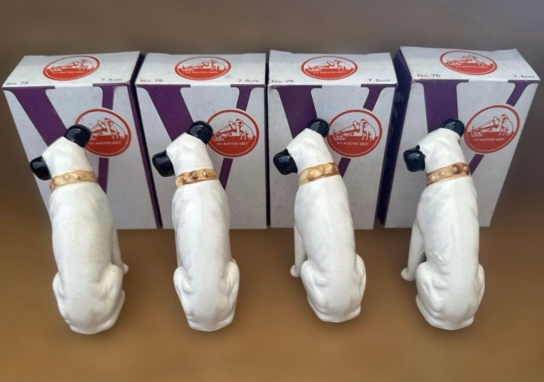 7.5cm手のひらサイズニッパー犬陶器製 4個セット