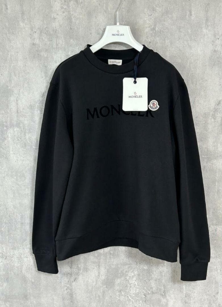 新品未使用タグ付き☆MONCLER レタリングロゴ スウェット S ブラック